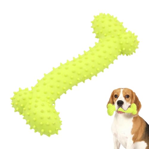 Huyeruie Hundeknochenspielzeug | Quietschendes Hundespielzeug Knochenform - Latex-Hundeknochenspielzeug für aggressive Kauer, mittelgroße Rassen, lindert Langeweile, reinigt die Zähne von Huyeruie