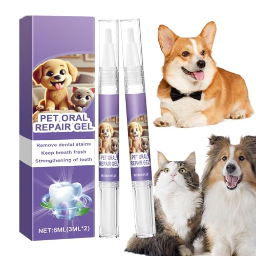 Huyeruie Pet Oral Repair Gel Pen | 2 x Pet Oral Brightening Gel – Natürliches Pet Oral Brightening Gel, Pet Oral Restorative Gel 6 ml für Hund Katze Huyeruie Pet Oral Repair Gel Pen | 2 x Pet Oral Brightening Gel – Natürliches Pet Oral Brightening Gel, Pet Oral Restorative Gel 6 ml für Hund Katze von Huyeruie