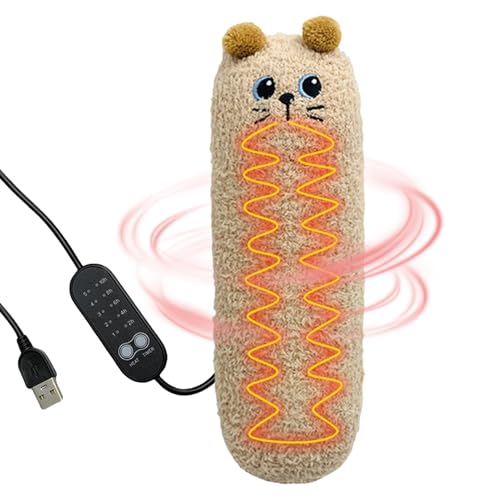 Huyeruie Plüsch-Heizkissen – Mehrzweck-Heizkissen für Katzen, USB-Heizkissen, Tier-Heizkissen mit Timer für Zuhause, Firma, Auto, Reisen von Huyeruie