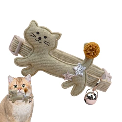 Kätzchenhalsband mit Glöckchen,Katzenglockenhalsband - Separates Plüsch-Katzenhalsband mit Glöckchen | Süßes, verstellbares Haustierzubehör, Bequeme, modische Katzenkleidung für Kätzchen, Welpen, Kätzchenhalsband mit Glöckchen,Katzenglockenhalsband - Separates Plüsch-Katzenhalsband mit Glöckchen | Süßes, verstellbares Haustierzubehör, Bequeme, modische Katzenkleidung für Kätzchen, Welpen, von Huyeruie