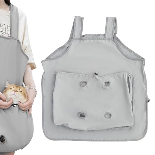 Katzenschürzentrage mit Löchern – Katzentragetasche mit Kordelzug mit 4 Pfotenlöchern, atmungsaktive Tasche, Brusttrage für kleine Hunde und Katzen, Nagelschneiden Katzenschürzentrage mit Löchern – Katzentragetasche mit Kordelzug mit 4 Pfotenlöchern, atmungsaktive Tasche, Brusttrage für kleine Hunde und Katzen, Nagelschneiden von Huyeruie