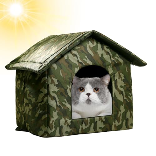 Outdoor Katzenhaus für den Winter, wasserdichte Haustierhöhle isoliert, isolierte Hundehütte, Winter Warm Katzenunterstand Katzenhütte, Atmungsaktive Warme Katzenhöhle Wetterfeste Außenhäuser für Outdoor Katzenhaus für den Winter, wasserdichte Haustierhöhle isoliert, isolierte Hundehütte, Winter Warm Katzenunterstand Katzenhütte, Atmungsaktive Warme Katzenhöhle Wetterfeste Außenhäuser für von Huyeruie