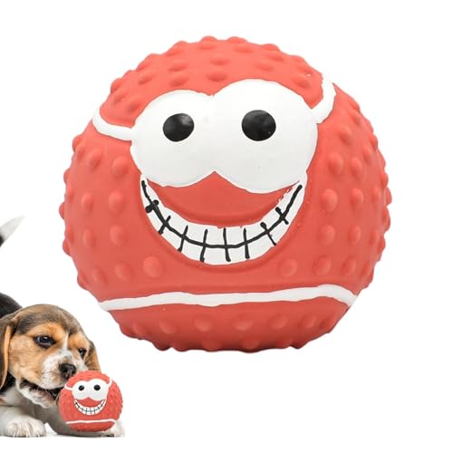 Quietschender Hundeball – Hundespielzeug, Zahnreinigung, Welpe, schwimmfähiges Hundespielzeug, Latex-Hüpfball für Welpen, interaktives Spielzeug zum Beißen, Kauspielzeug für Welpen, kleine Haustiere von Huyeruie