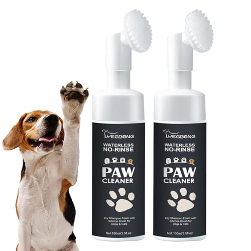 Reinigungsschaum für Pfoten – Shampoo für Hundepfoten | 2 Silikonpfotenbürsten ohne Ausspülen | Hundeshampoo ohne Wasser | Natürliches Reinigungsmittel für Pfoten von Haustieren Reinigungsschaum für Pfoten – Shampoo für Hundepfoten | 2 Silikonpfotenbürsten ohne Ausspülen | Hundeshampoo ohne Wasser | Natürliches Reinigungsmittel für Pfoten von Haustieren von Huyeruie