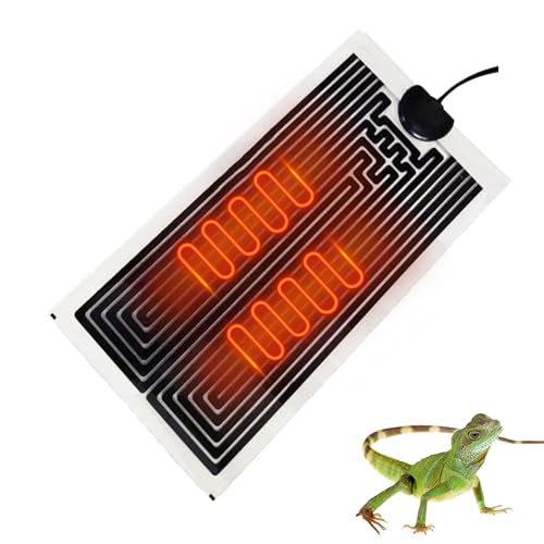 Reptilienwärmer Unter-Tankheizung, wasserdichte Wärmematte für Reptilien, Reptilien-Tankpad mit einstellbarer Temperatur, wasserdichte Tankpad für Schildkröten Schlangen und Könige von Huyeruie