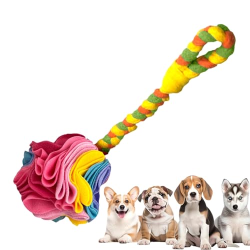 Schnüffelball für Hunde, interaktives Schnüffelball-Spielzeug, weicher Leckerli-Ballspender, weiches Hunde-Puzzle-Spielzeug, Gehirnstimulierendes Spielzeug, Puzzle-Futterspender für Bewegung und von Huyeruie