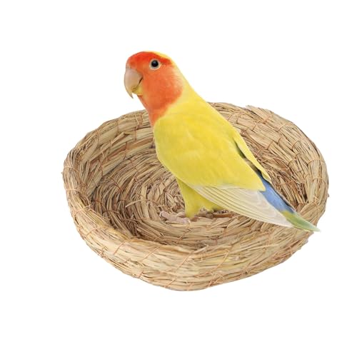 Strohnestzüchtung, handgeflochten, Vogelhaus, Taubenhaus, Vogelhütte für Kanarienvogelsittiche, Kolibri, Papageien, Zubehör für Vogelkäfige Strohnestzüchtung, handgeflochten, Vogelhaus, Taubenhaus, Vogelhütte für Kanarienvogelsittiche, Kolibri, Papageien, Zubehör für Vogelkäfige von Huyeruie