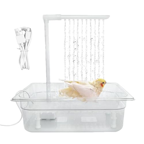 Vogelbadewanne, Wellensittich-Badewanne | Automatische Duschwanne - Multifunktionale Badewanne, Käfigbad, Badespielzeug für Sittiche, Box Vogelbadewanne, Wellensittich-Badewanne | Automatische Duschwanne - Multifunktionale Badewanne, Käfigbad, Badespielzeug für Sittiche, Box von Huyeruie