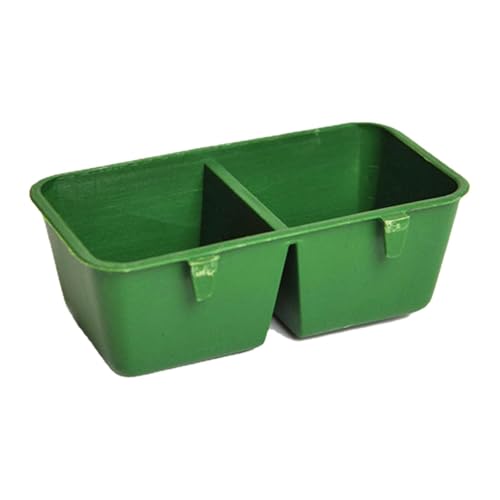 Vogelfutterstation für Käfig, Wasserfutterstation für Käfig, 2-in-1, Doppelrillen-Vogelfutterschale für Käfig für Futter und mit Wasser verbundene Futterbox von Huyeruie