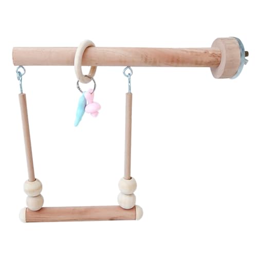 Vogelkäfigschaukel | Vogelsitzstange Ständer Kauspielzeug - Holzspielzeug Spielstudios für Papageien Sittiche Nymphensittiche Wellensittiche von Huyeruie