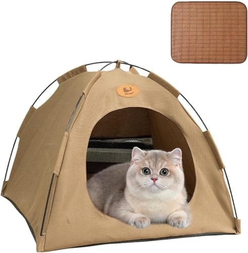 Katzen Kühlzelt atmungsaktiv waschbar, faltbares Haustierzelt für drinnen draußen tragbarer Rückzugsort für Katzen,Hunde, Kleintiere,kühles Bett,Sommerhitze Schutz-L Katzen Kühlzelt atmungsaktiv waschbar, faltbares Haustierzelt für drinnen draußen tragbarer Rückzugsort für Katzen,Hunde, Kleintiere,kühles Bett,Sommerhitze Schutz-L von Hvjwfu