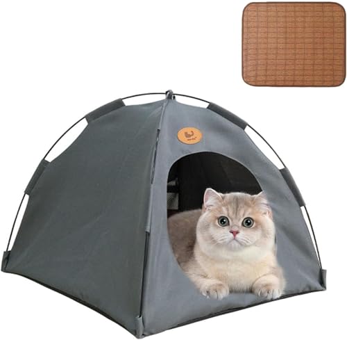 Katzen Kühlzelt atmungsaktiv waschbar, faltbares Haustierzelt für drinnen draußen tragbarer Rückzugsort für Katzen,Hunde, Kleintiere,kühles Bett,Sommerhitze Schutz-XL Katzen Kühlzelt atmungsaktiv waschbar, faltbares Haustierzelt für drinnen draußen tragbarer Rückzugsort für Katzen,Hunde, Kleintiere,kühles Bett,Sommerhitze Schutz-XL von Hvjwfu