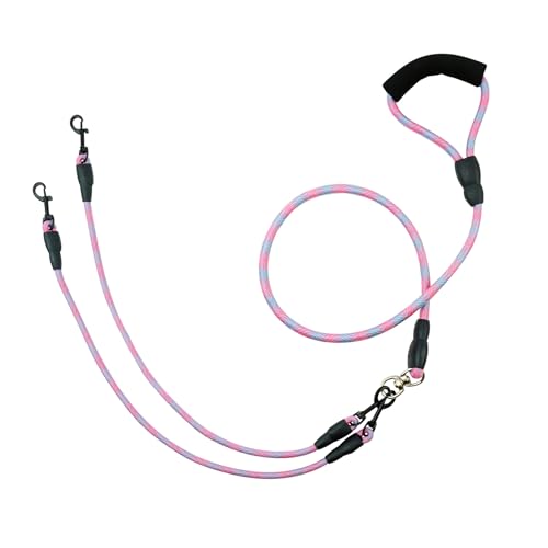 Doppelleine für 2 Hunde, doppelte Hundeleine, kein Verheddern, 2 Hundeleinen-Splitter, kein Verheddern, doppelseitiger Clip-Leine für Hunde, perfekt für Spaziergänge und Training von zwei Hunden Doppelleine für 2 Hunde, doppelte Hundeleine, kein Verheddern, 2 Hundeleinen-Splitter, kein Verheddern, doppelseitiger Clip-Leine für Hunde, perfekt für Spaziergänge und Training von zwei Hunden von HweeWanX