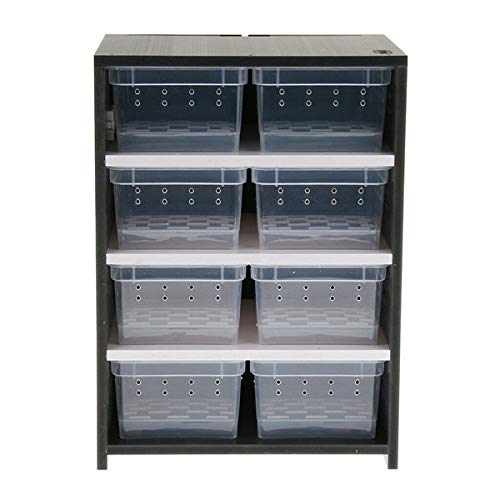 Hwydo PVC Zuchtschrank für Reptilien im Winter Terrarium mit Zuchtboxen (schwarz (ohne Heizkissen) von Hwydo