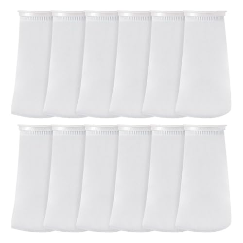 Hxhsgmeh 16er Pack 4 Ringfilter-Socken 200 Μm Aquarium-Filterbeutel für Überlaufbecken/Filterbecken für Meerwasser- und Süßwassersysteme von Hxhsgmeh
