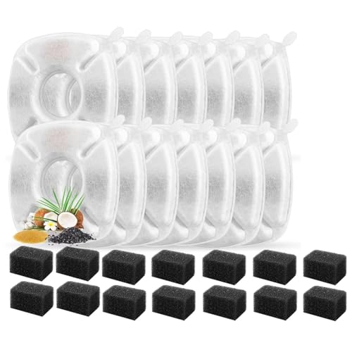 Hxhsgmeh 28 STK. Katzen-Wasserbrunnen-Ersatzfilter Wasserbrunnenfilter Vorfilter-Schwämme für 95oz/2,8L Katzen-Trinkbrunnen Hxhsgmeh 28 STK. Katzen-Wasserbrunnen-Ersatzfilter Wasserbrunnenfilter Vorfilter-Schwämme für 95oz/2,8L Katzen-Trinkbrunnen von Hxhsgmeh