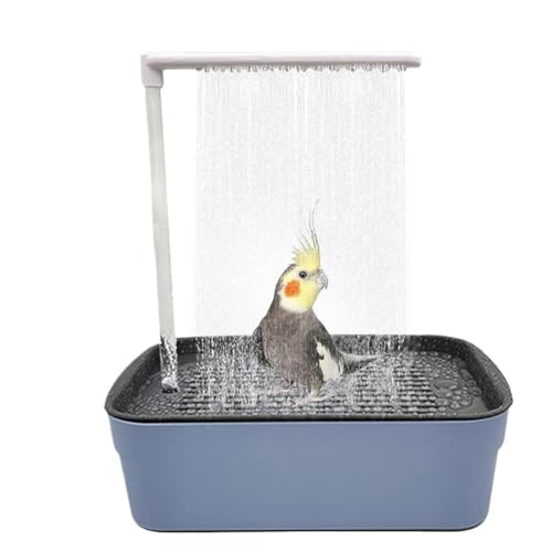 Hxhsgmeh Vogeldusche, Automatisches Bad für Papageien, Haustier, Zirkulierendes Wasser, Badewanne, Zubehör für Vogelbäder von Hxhsgmeh