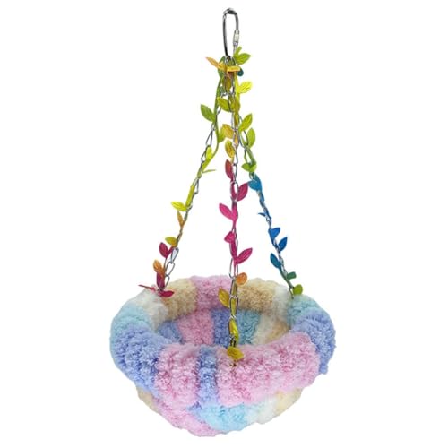 Hxhsgmeh Vogelnest, Warmes Papageiennest, Wiegennest, Spezielles Schaukelbett, Hängendes Schlafnest, Plüsch, Kleines Vogelnest B Hxhsgmeh Vogelnest, Warmes Papageiennest, Wiegennest, Spezielles Schaukelbett, Hängendes Schlafnest, Plüsch, Kleines Vogelnest B von Hxhsgmeh