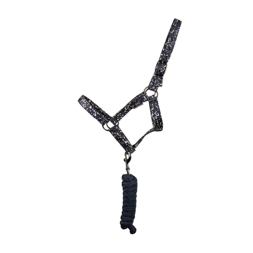 Hy Equestrian Elevate Allure Halfter und Führstrick – Marineblau/Gun Metal Grey – Cob von Hy Equestrian