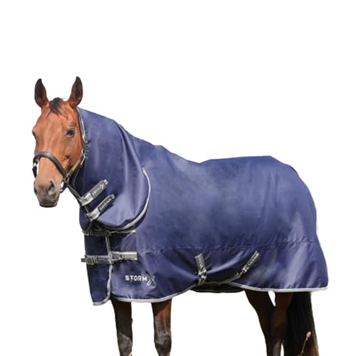 StormX - Empra 100 Combo-Kragen Pferdedecke (221cm) (Marine) von Hy Equestrian