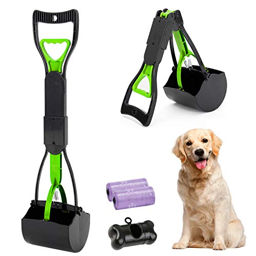 HyAdierTech Tragbare Hundekotgreifer, Kotgreifer Hunde, Yard Hund Pooper Scooper mit Abfallbeutel Spender, Faltbarer Hundekotschaufel für Katze mit 30 Hundeabfallbeutel, Einfach Nutzbarem Hebel HyAdierTech Tragbare Hundekotgreifer, Kotgreifer Hunde, Yard Hund Pooper Scooper mit Abfallbeutel Spender, Faltbarer Hundekotschaufel für Katze mit 30 Hundeabfallbeutel, Einfach Nutzbarem Hebel von HyAdierTech