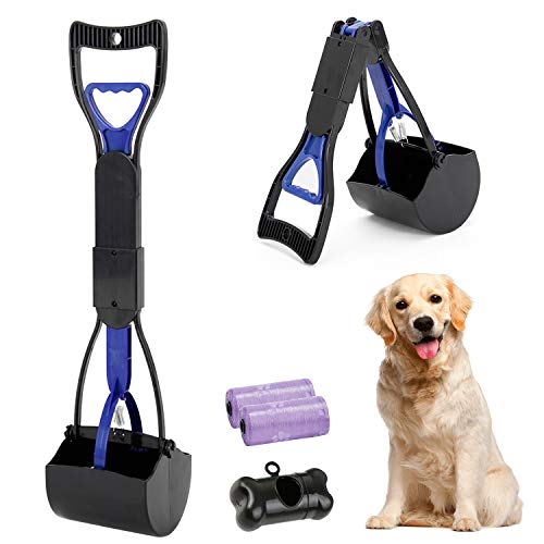 HyAdierTech Tragbare Hundekotgreifer, Kotgreifer Hunde, Yard Hund Pooper Scooper mit Abfallbeutel Spender, Faltbarer Hundekotschaufel für Katze mit 30 Hundeabfallbeutel, Einfach Nutzbarem Hebel HyAdierTech Tragbare Hundekotgreifer, Kotgreifer Hunde, Yard Hund Pooper Scooper mit Abfallbeutel Spender, Faltbarer Hundekotschaufel für Katze mit 30 Hundeabfallbeutel, Einfach Nutzbarem Hebel von HyAdierTech