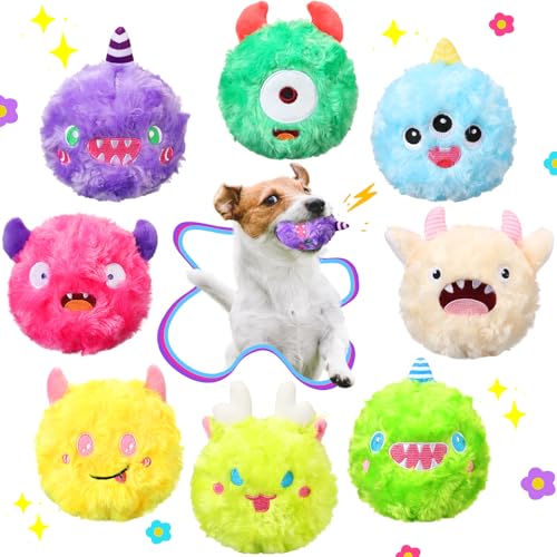 HyDren Hundespielzeug, weich, quietschend, 2-in-1, flauschig, 10,2 cm, mit Quietschelementen, Plüsch, lustiger Welpenball, Großpackung, für kleine Hunde, Valentinstagsspielzeug, Monster-Hundekauer für HyDren Hundespielzeug, weich, quietschend, 2-in-1, flauschig, 10,2 cm, mit Quietschelementen, Plüsch, lustiger Welpenball, Großpackung, für kleine Hunde, Valentinstagsspielzeug, Monster-Hundekauer für von HyDren