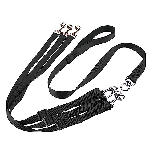 Hyexu 3-Wege-Hundeleine, verstellbare Hundeleine, Welpenleine, Dreifach-Kopf-Leine, Set mit verstellbarer Ein-zu-Drei-Leine aus Nylon Hyexu 3-Wege-Hundeleine, verstellbare Hundeleine, Welpenleine, Dreifach-Kopf-Leine, Set mit verstellbarer Ein-zu-Drei-Leine aus Nylon von Hyexu