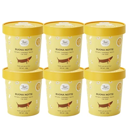 Gute Nacht-Kekse: Entspannende Hundekekse für Hunde, 100% natürlicher Kamille-Geschmack | Leckerer und gesunder Hundesnack, geeignet für alle Größen und Altersgruppen | Ausreichend Vorrat für 6 Monate von Hygge