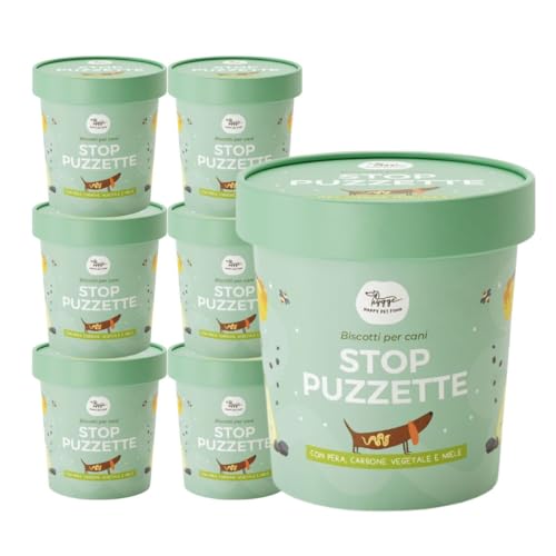 Hygge Dog Kekse für Hunde mit Gastrointestinalproblemen Stop Puzzette | Reich an Pflanzenkohle FOS und MOS | Die einzigen Probiotika für Hunde mit Birne | 6 x 600 g | italienisches Ergänzungsfutter von Hygge