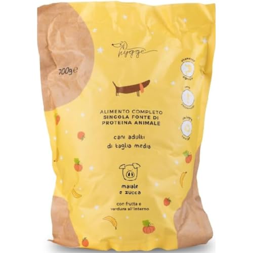 Trockenfutter für Hunde, Monoprotein, Schweinefleisch und getrockneter Kürbis, 700 g, Leckerlis für erwachsene Hunde, kleine Größe, Trockenfutter für Hunde, natürlich, hergestellt in Italien, Hygge Trockenfutter für Hunde, Monoprotein, Schweinefleisch und getrockneter Kürbis, 700 g, Leckerlis für erwachsene Hunde, kleine Größe, Trockenfutter für Hunde, natürlich, hergestellt in Italien, Hygge von Hygge