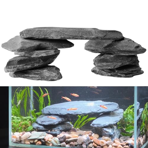 Hygger CO2 Naturschiefer-Steinsteine für Aquascaping, Reptilien-Sonnenplattformen und Aquarium-Dekoration, Aquarium-Brücken-Design-Set: 20,3 x 7,6 cm + 1 x 20,3-25,4 cm Schiefer (8 + 1 Schiefersteine) Hygger CO2 Naturschiefer-Steinsteine für Aquascaping, Reptilien-Sonnenplattformen und Aquarium-Dekoration, Aquarium-Brücken-Design-Set: 20,3 x 7,6 cm + 1 x 20,3-25,4 cm Schiefer (8 + 1 Schiefersteine) von Hygger CO2
