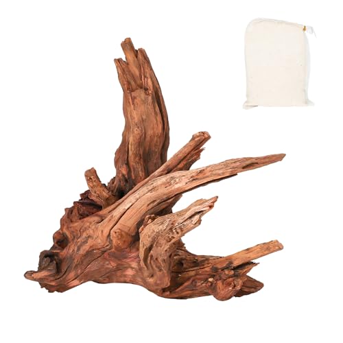 Hygger CO2 Treibholz für Aquarien, natürliches Aquarium-Holz für Aquascaping, Aquarium-Dekoration, Reptilien-Tank-Dekoration (natürliches Treibholz, 30,5–40,6 cm, 1 Packung + Protein-Baumwolle) von Hygger CO2