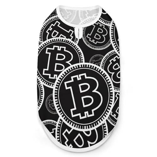 Bedruckte Kleidung für Haustiere, Bitcoin-Währungssymbol, coole Welpen-Shirts für kleine, mittelgroße und große Haustiere, Hunde und Katzen, Größe M Bedruckte Kleidung für Haustiere, Bitcoin-Währungssymbol, coole Welpen-Shirts für kleine, mittelgroße und große Haustiere, Hunde und Katzen, Größe M von Hyghfg