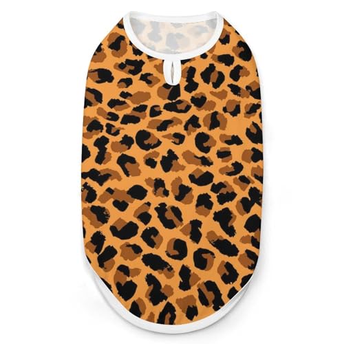 Bedruckte Kleidung für Haustiere, Leopardenfellmuster, cooles Welpen-Shirt für kleine, mittelgroße und große Haustiere, Hunde, Katzen, Größe XL Bedruckte Kleidung für Haustiere, Leopardenfellmuster, cooles Welpen-Shirt für kleine, mittelgroße und große Haustiere, Hunde, Katzen, Größe XL von Hyghfg