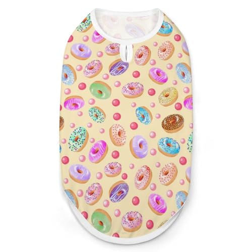 Bedruckte Kleidung für Haustiere, Motiv: Donuts mit Früchten, coole Welpen-Shirts für kleine, mittelgroße und große Haustiere, Hunde und Katzen, Größe S Bedruckte Kleidung für Haustiere, Motiv: Donuts mit Früchten, coole Welpen-Shirts für kleine, mittelgroße und große Haustiere, Hunde und Katzen, Größe S von Hyghfg