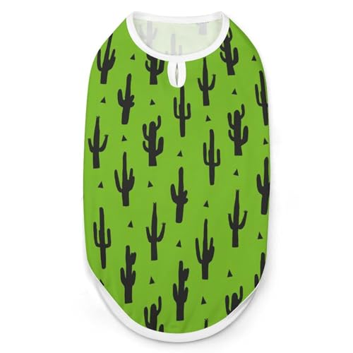 Bedruckte Kleidung mit Kaktusmuster, cooles Welpen-Shirt für kleine, mittelgroße und große Haustiere, Hunde und Katzen, Größe M Bedruckte Kleidung mit Kaktusmuster, cooles Welpen-Shirt für kleine, mittelgroße und große Haustiere, Hunde und Katzen, Größe M von Hyghfg