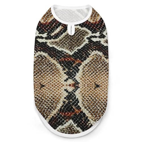 Bedruckte Kleidung mit Schlangenhautmuster, cooles Welpen-Shirt für kleine, mittelgroße und große Haustiere, Hunde, Katzen, Größe XXL Bedruckte Kleidung mit Schlangenhautmuster, cooles Welpen-Shirt für kleine, mittelgroße und große Haustiere, Hunde, Katzen, Größe XXL von Hyghfg