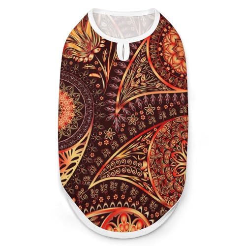Bedruckte Kleidung mit indischem Paisleymuster, cooles Welpen-Shirt für kleine, mittelgroße und große Haustiere, Hunde und Katzen, Größe L Bedruckte Kleidung mit indischem Paisleymuster, cooles Welpen-Shirt für kleine, mittelgroße und große Haustiere, Hunde und Katzen, Größe L von Hyghfg