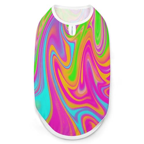 Bunte psychedelische Spiral-Kleidung, Haustier-T-Shirt, cooles Welpen-Shirt für kleine, mittelgroße und große Haustiere, Hunde, Katzen, Größe XL Bunte psychedelische Spiral-Kleidung, Haustier-T-Shirt, cooles Welpen-Shirt für kleine, mittelgroße und große Haustiere, Hunde, Katzen, Größe XL von Hyghfg