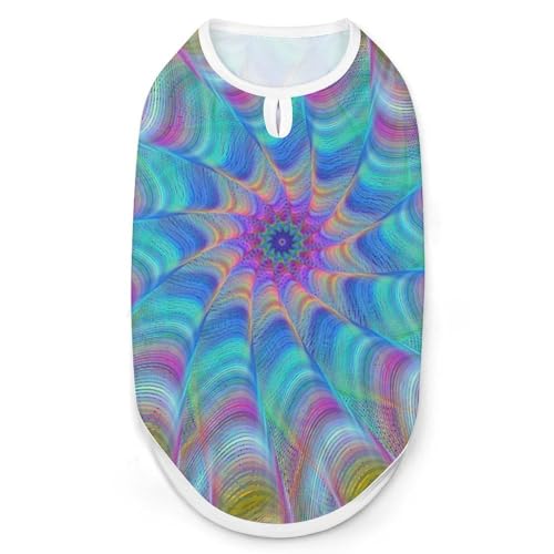 Fractal Wirbel-Design, bedruckte Haustier-T-Shirts, coole Welpen-Shirts für kleine, mittelgroße und große Haustiere, Hunde und Katzen, Größe M Fractal Wirbel-Design, bedruckte Haustier-T-Shirts, coole Welpen-Shirts für kleine, mittelgroße und große Haustiere, Hunde und Katzen, Größe M von Hyghfg