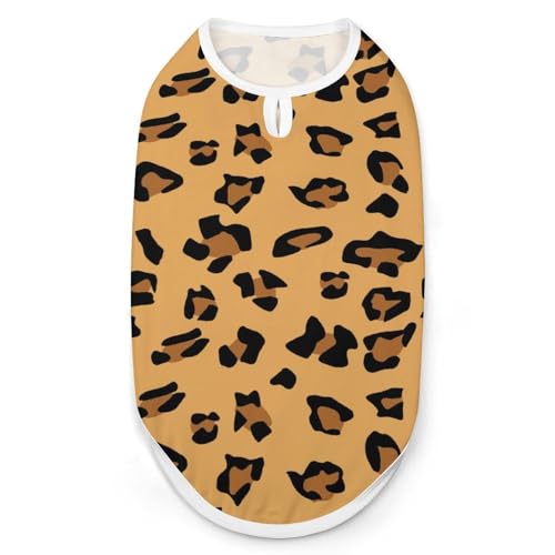 Modische Haustier-T-Shirts mit wildem Leopardenmuster, cooles Welpen-Shirt für kleine, mittelgroße und große Haustiere, Hunde, Katzen, Größe L Modische Haustier-T-Shirts mit wildem Leopardenmuster, cooles Welpen-Shirt für kleine, mittelgroße und große Haustiere, Hunde, Katzen, Größe L von Hyghfg