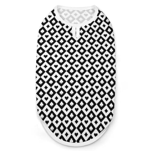 Spielkartenschilder, bedruckte Kleidung, Haustier-T-Shirt, coole Welpen-Shirts für kleine, mittelgroße und große Haustiere, Hunde, Katzen, Größe S Spielkartenschilder, bedruckte Kleidung, Haustier-T-Shirt, coole Welpen-Shirts für kleine, mittelgroße und große Haustiere, Hunde, Katzen, Größe S von Hyghfg