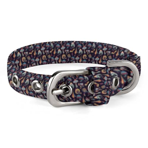 Verstellbares, dekoratives Hundehalsband mit psychedelischen Pilzen, bequemes Haustierhalsband für kleine bis mittelgroße Hunde Verstellbares, dekoratives Hundehalsband mit psychedelischen Pilzen, bequemes Haustierhalsband für kleine bis mittelgroße Hunde von Hyghfg