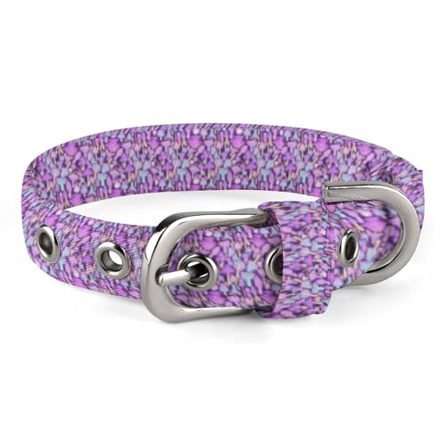 Verstellbares, violettes Hundehalsband mit gruseligem Pilz, bequemes Haustierhalsband für kleine bis mittelgroße Hunde von Hyghfg