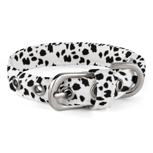 Verstellbares Dalmatiner-Hundehalsband, bequem, für kleine bis mittelgroße Hunde, Schwarz und Weiß Verstellbares Dalmatiner-Hundehalsband, bequem, für kleine bis mittelgroße Hunde, Schwarz und Weiß von Hyghfg
