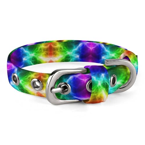 Verstellbares Hundehalsband in Regenbogenfarben, bequemes Haustierhalsband für kleine bis mittelgroße Hunde von Hyghfg