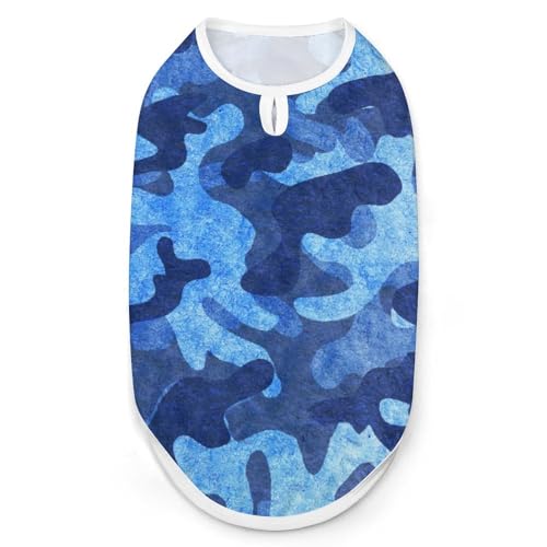 Wasserfarben-Camouflage-Haustier-T-Shirt, cooles Welpen-Shirt für kleine, mittelgroße und große Haustiere, Hunde, Katzen, Größe S Wasserfarben-Camouflage-Haustier-T-Shirt, cooles Welpen-Shirt für kleine, mittelgroße und große Haustiere, Hunde, Katzen, Größe S von Hyghfg