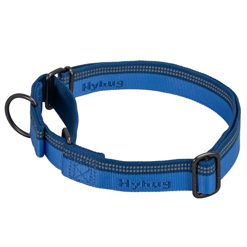 Hyhug 2021 Design, Martingale Nylon Klassische Halsbänder ，Anti-Flucht Hundehalsband. 3M Reflektierender Streifen, Komfortabel Verstellbar, Sicherer Nachtspaziergang, (Kleine, Marina Blue) von Hyhug