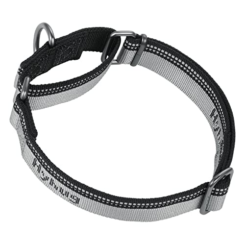Hyhug Martingale Nylon Klassische Halsbänder ，Anti-Flucht Hundehalsband. 3M Reflektierender Streifen, Komfortabel Verstellbar, Sicherer Nachtspaziergang von Hyhug